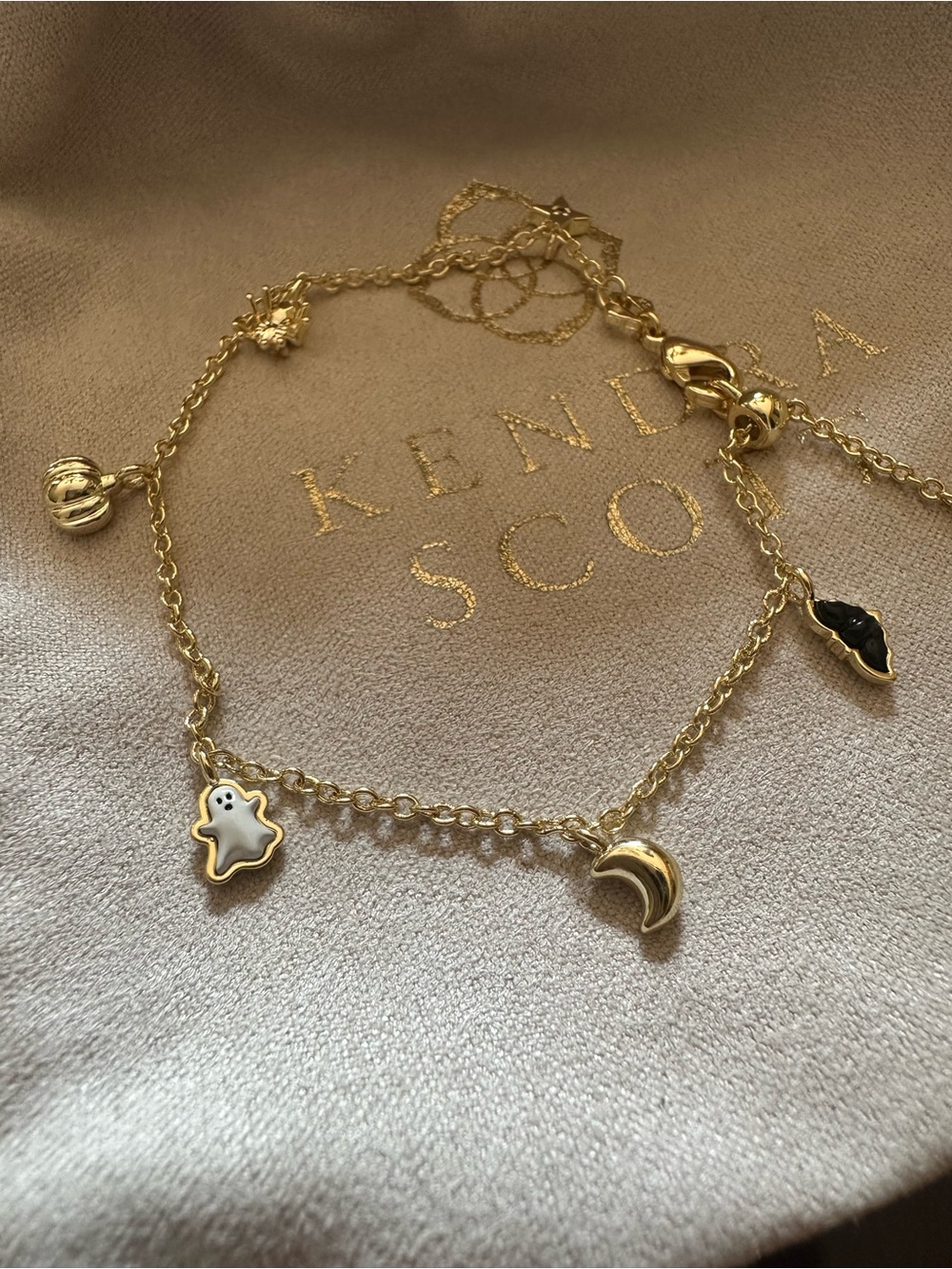 NWT Kendra Scott Halloween Gold Delicate Chain Bracelet